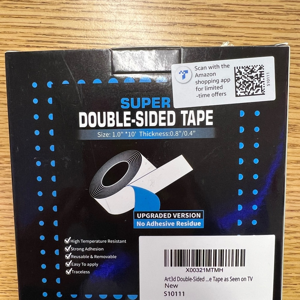 Amazon Super Double-Sided Tape – Black & Blue Packaging